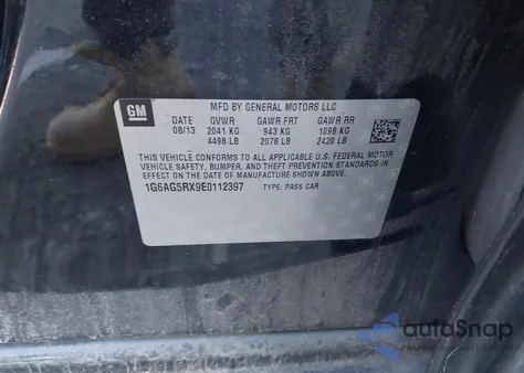 2014 Cadillac Ats Standard z USA, uszkodzony, nr VIN 1G6AG5RX9E0112397